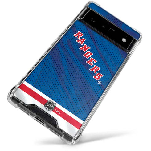 NHL New York Rangers Home Jersey Google Pixel 6 Clear Case